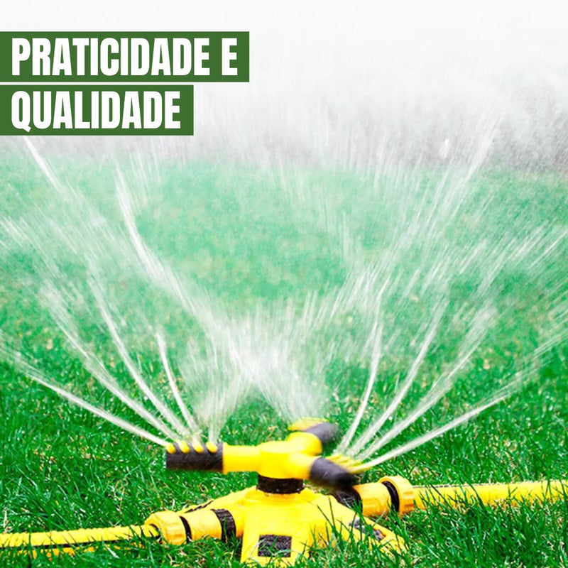 Sprinkler 360º - Automático para Irrigação + BRINDE EXCLUSIVO (Mangueira Reforçada)