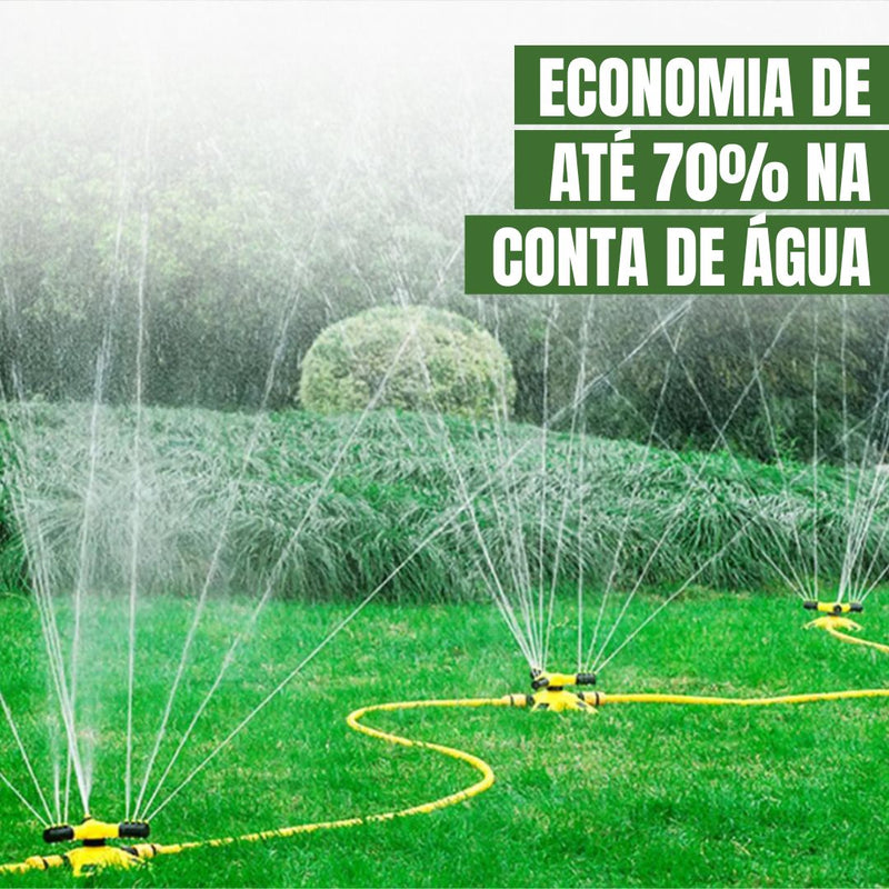 Sprinkler 360º - Automático para Irrigação + BRINDE EXCLUSIVO (Mangueira Reforçada)