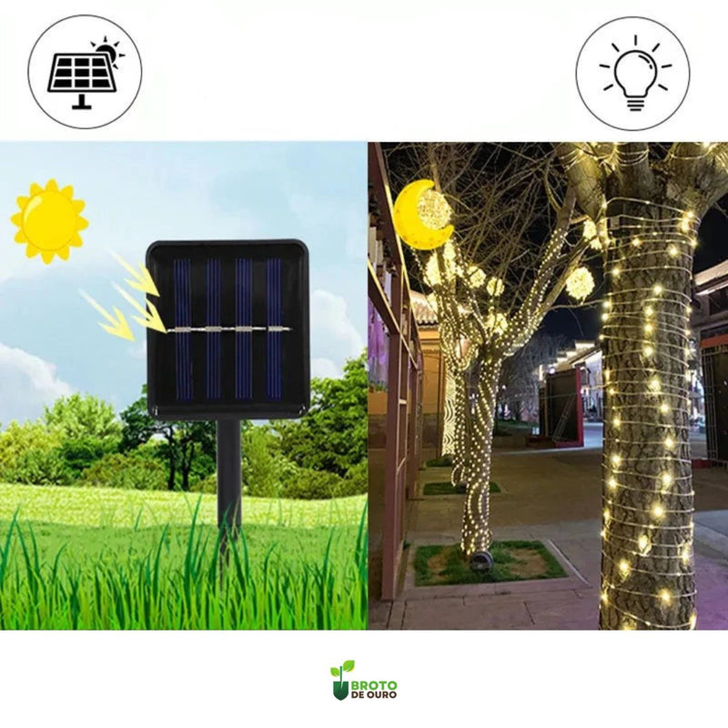 Pisca-Pisca de Natal em Led Solar - Oferta de Natal (PAGUE 1 LEVE 3 PEÇAS)