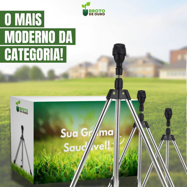 Tripé 360º para Irrigação Automática: Máxima Economia e Alta Pressão + BRINDE (Mangueira Reforçada de 15M)