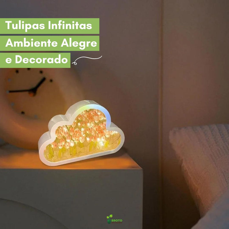 TulipCloud ® - Nuvem de Tulipas Infinitas + BRINDE (Umidificador de Ar Portátil)