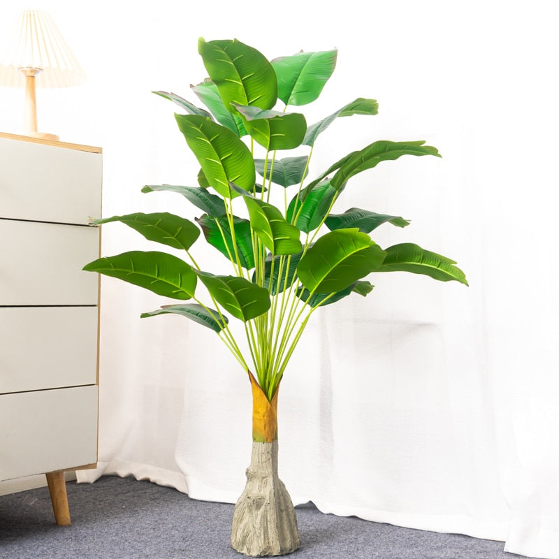 Planta Tropical Folha de Bananeira Artificial 90cm