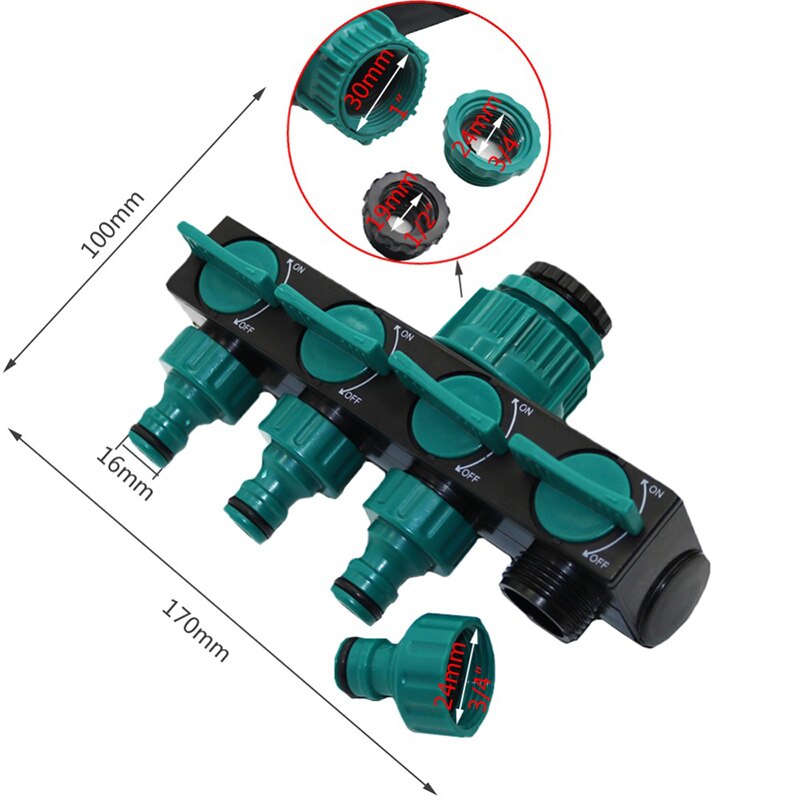 Adaptador de Mangueira 4 saídas - Use mais de uma Mangueira em apenas uma Torneira